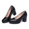 6cm Small Size 32-43 Shallow Formal Dress Shoes Women Pumps 2025 Black Med Block Heels Shoes Platform for Office Court Work Mom