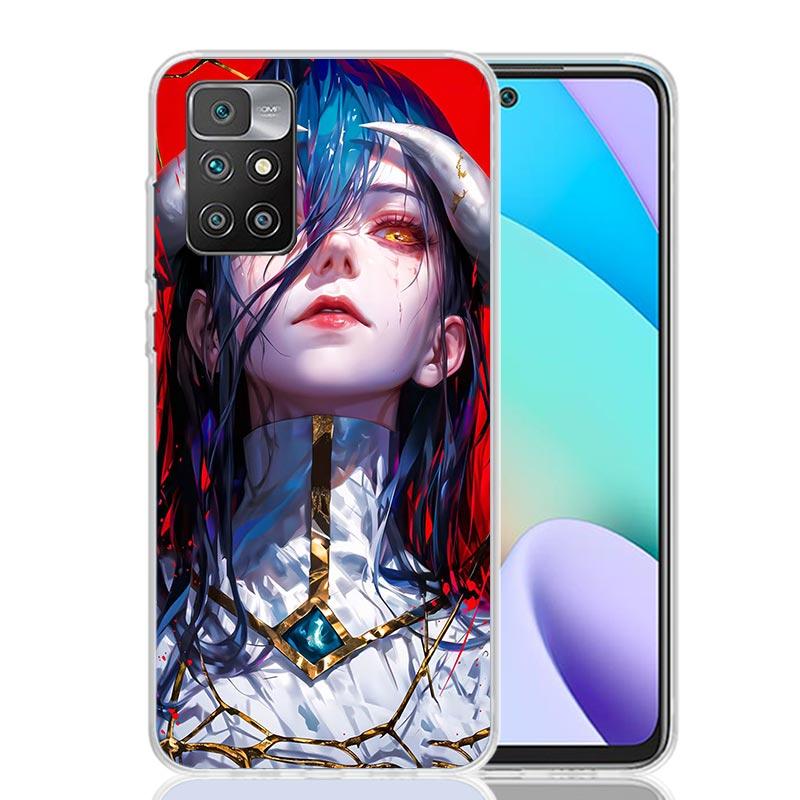 Albedo Overlord Anime Phone Case For Xiaomi 14C 13C 12C 13 12 10 10A 10C 9 9A 9C 9T 8 8A 7 7A 6 6A K70 Pro K60 K40 K20 14C 13C 1