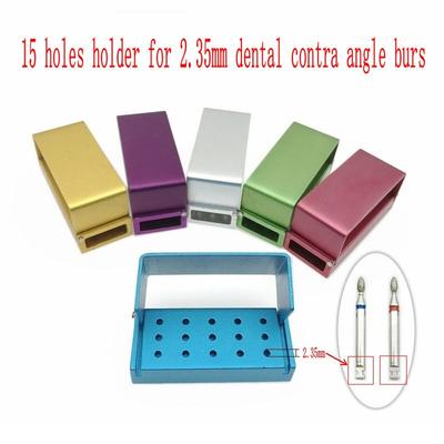 Support de fraise dentaire à 15 trous, boîte de désinfection à Autoclave pour fraises contre-ange à basse vitesse, fraises dentaires RA de 2.35mm