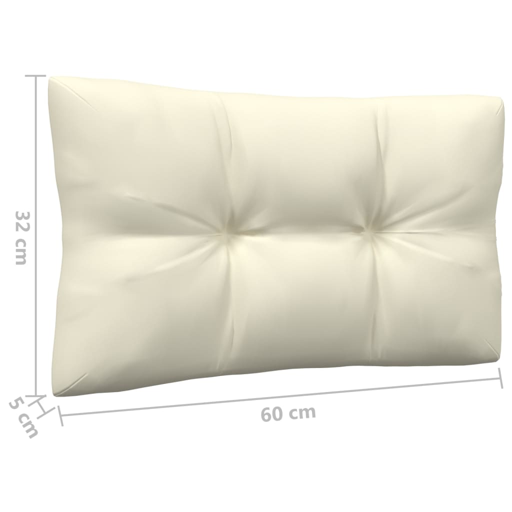 Vidaxl 5-Cz. Set da Giardino, Cuscini Crema, Pino