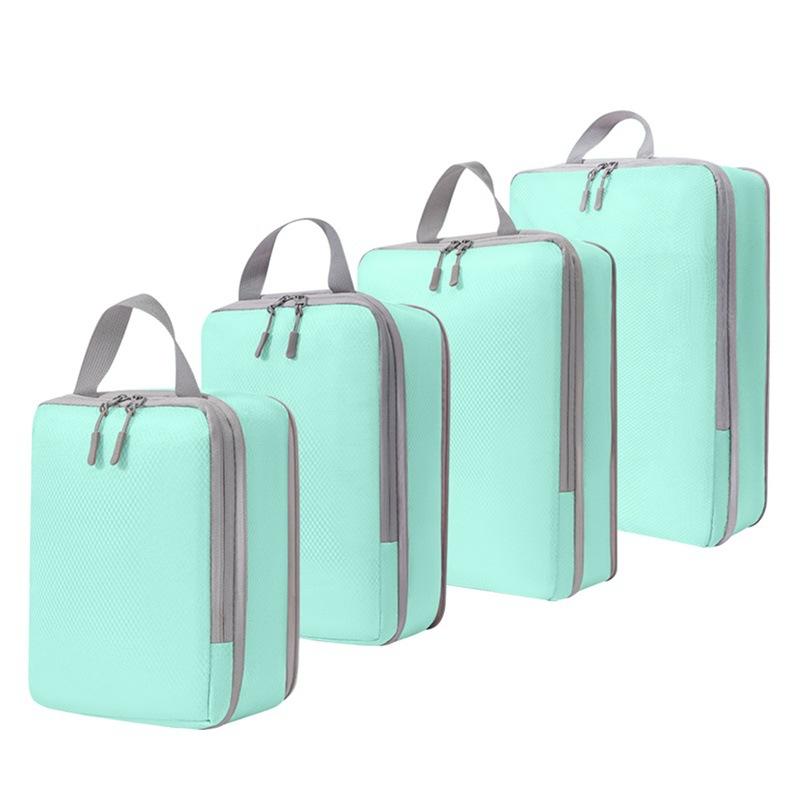 Travel Compression Packing Cubes Suitcase Luggage Organizer Set Zipper Foldable Storage Bag for Clothes Shoes Travel Accessories