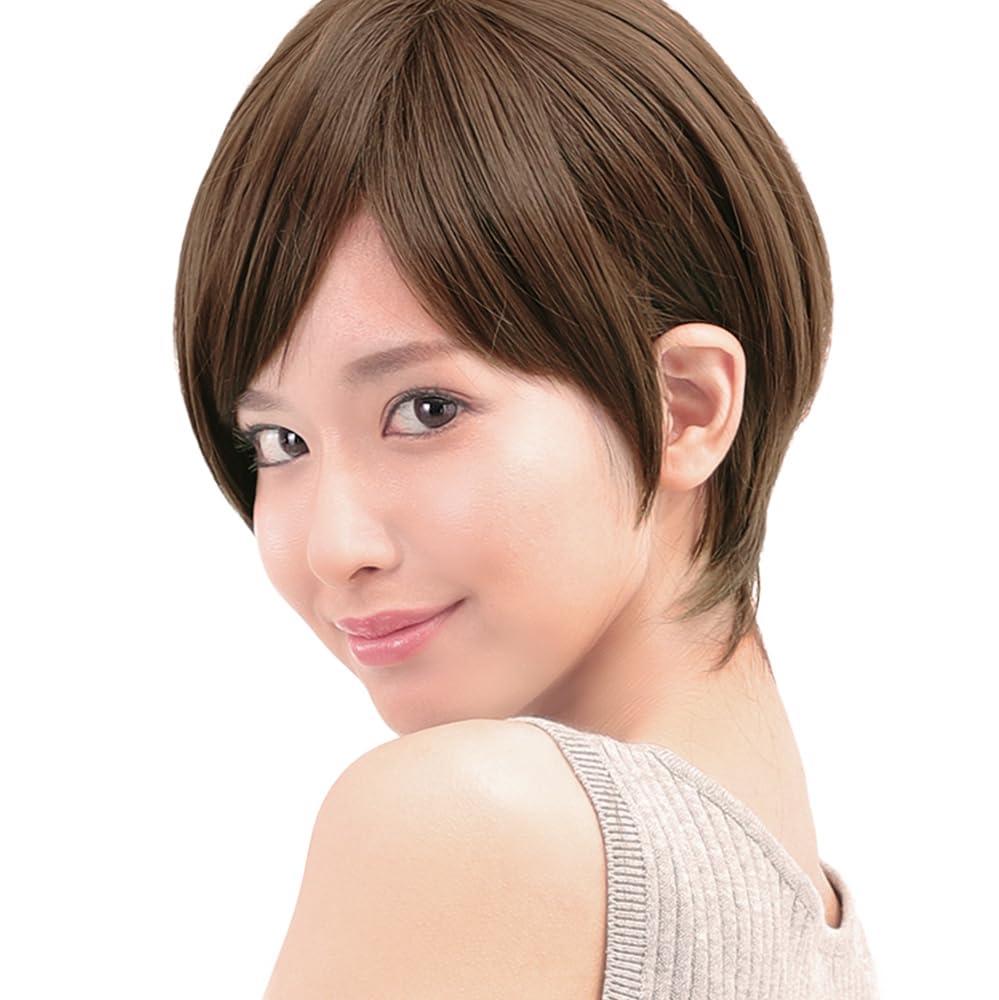 

AQUADOLL Короткий парик, Мальчишеский, Крутой, Черные волосы, Блондинистый градиент, Универсальный размер, SBG. Бежевый сакура, wg300SBG