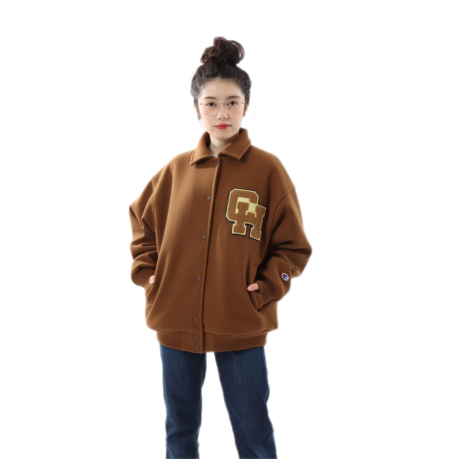 

Outerwear Long Sleeve EcoMode Graphic Print Award Jacket Casual Brown L [Champion] THERMOLITE(R) Women s CW-Y603 коричневий