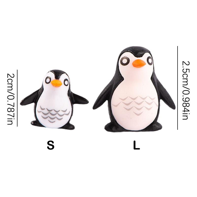 Mini Penguin Miniature Figures For Fairy Garden Gnomes Moss Terrariums Decoration Cake Topper