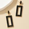 European Retro Geometric Large Metal Stud Earrings