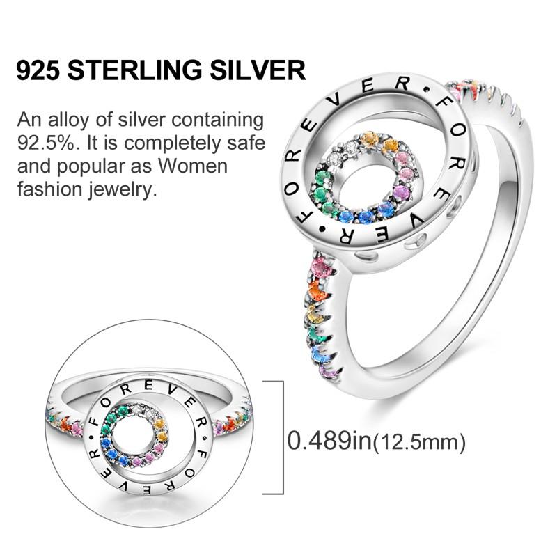 Authentic copper Rings Sparking Zircon Ring Popular LOVE Wedding Rings Ideal For Women Engagement Jewellery Anniversary
