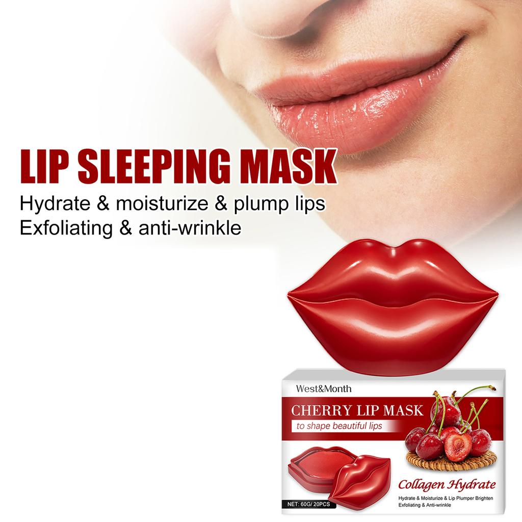 Cherry Jelly Lip Mask Moisturizing Nourishing Smooth Reducing Lip Wrinkles Improve Dryness Remove Dead Skin Exfoliating Lip Care