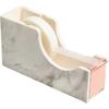 Desk Tape Dispenser Gold Rose Gold Metal Core Marble White Texture Office Supplies 1 Inch (Rose Gold