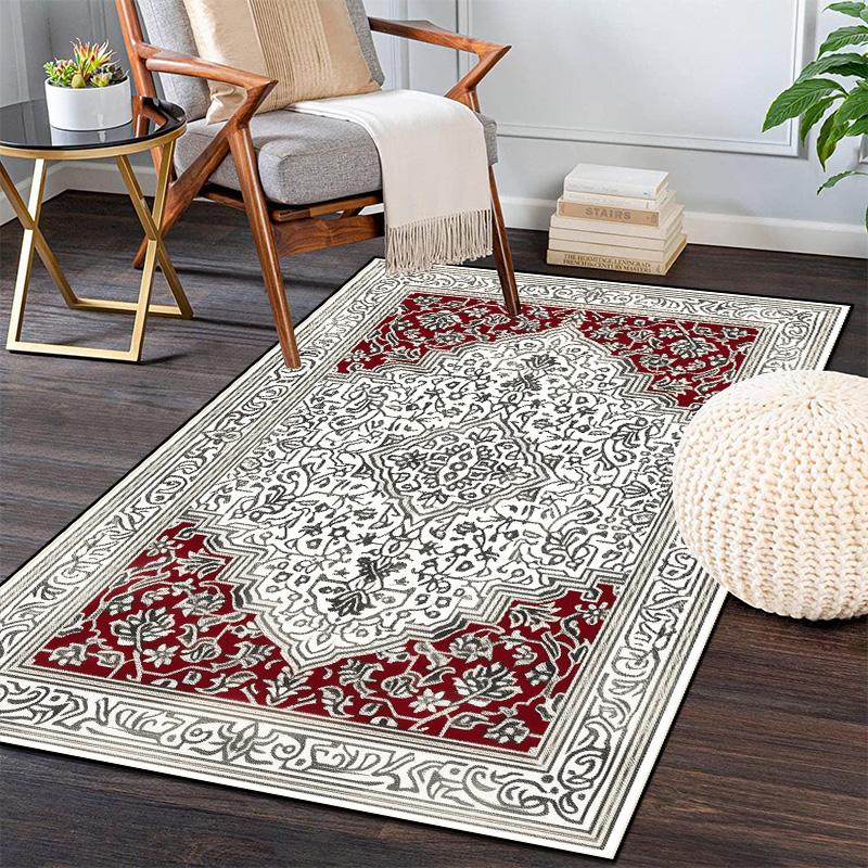 Vintage Dywan Perski Dekoracja Salonu Dywaniki Luksusowe Europejskie Dywaniki Sypialniane Dywaniki Przyłóżkowe Puszyste Miękkie Dywaniki Pod Sofę Mata Podłogowa Zmywalna