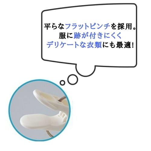 Nishida Washing Quick-Removal Corner Hanger, Pla 40 S SP, with 40 Clothespins, 222004, White, 74 x 35 x 33 cm