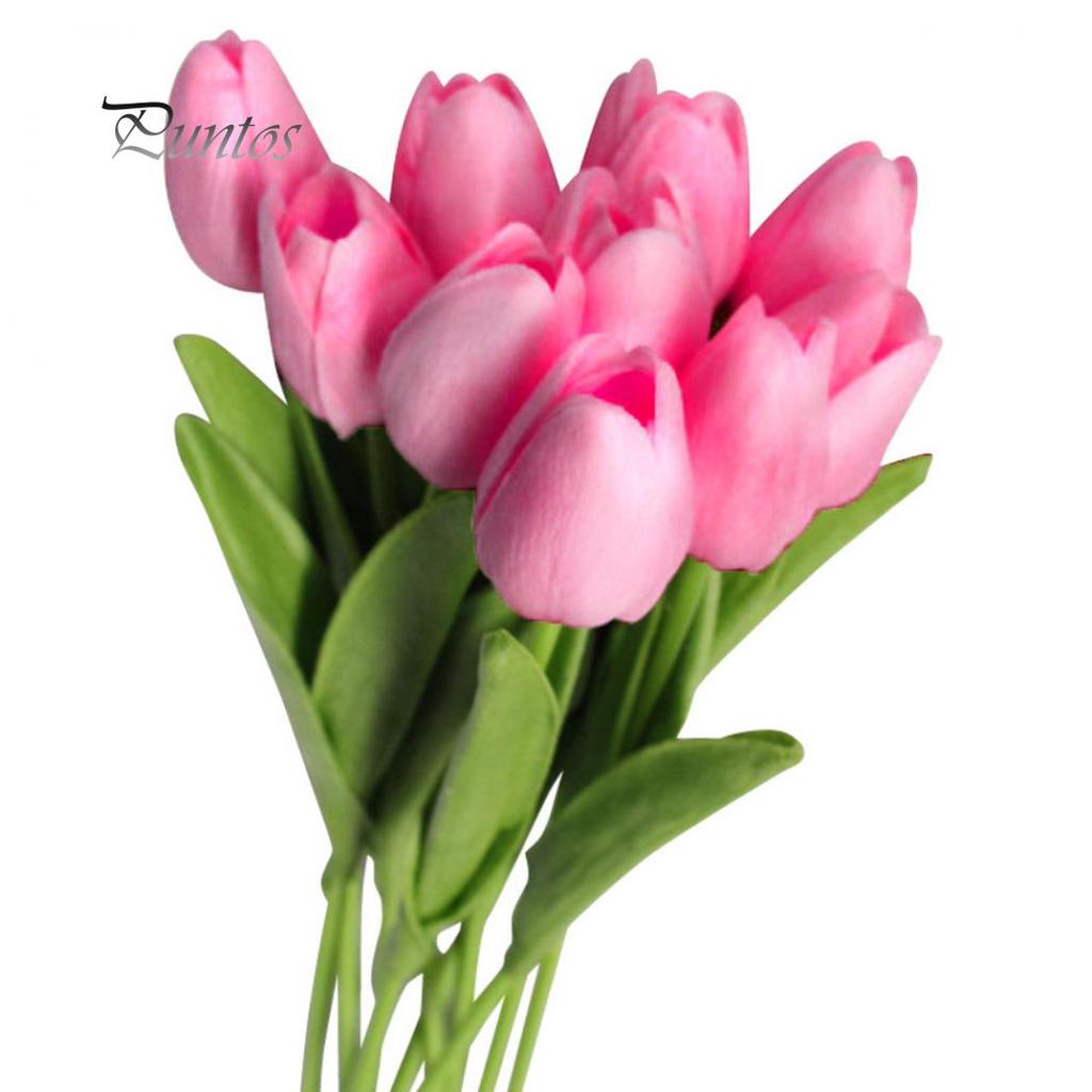 Decorative Life 10Pcs/Set Artificial Tulip Flowers Home Wedding Party Decor Gift Photograph Prop
