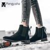 Fashion Ankle Bowtie Botas Women Winter Boots Punk Rivet Chelsea Bottes 2024 Plush Fur Warm Footwear Slip On Stretch Snow Flock Booties