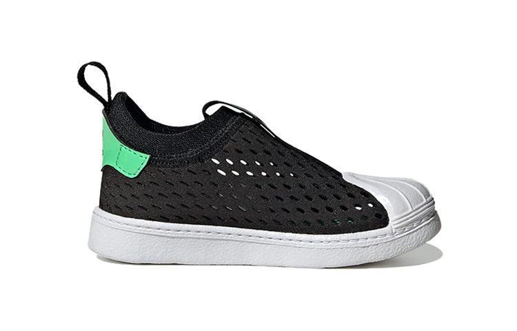 Adidas Originals SUPERSTAR 360 2.0 360 2.0 Abrasion Resistant Low top Skateboard Shoes Black White Green HQ4056