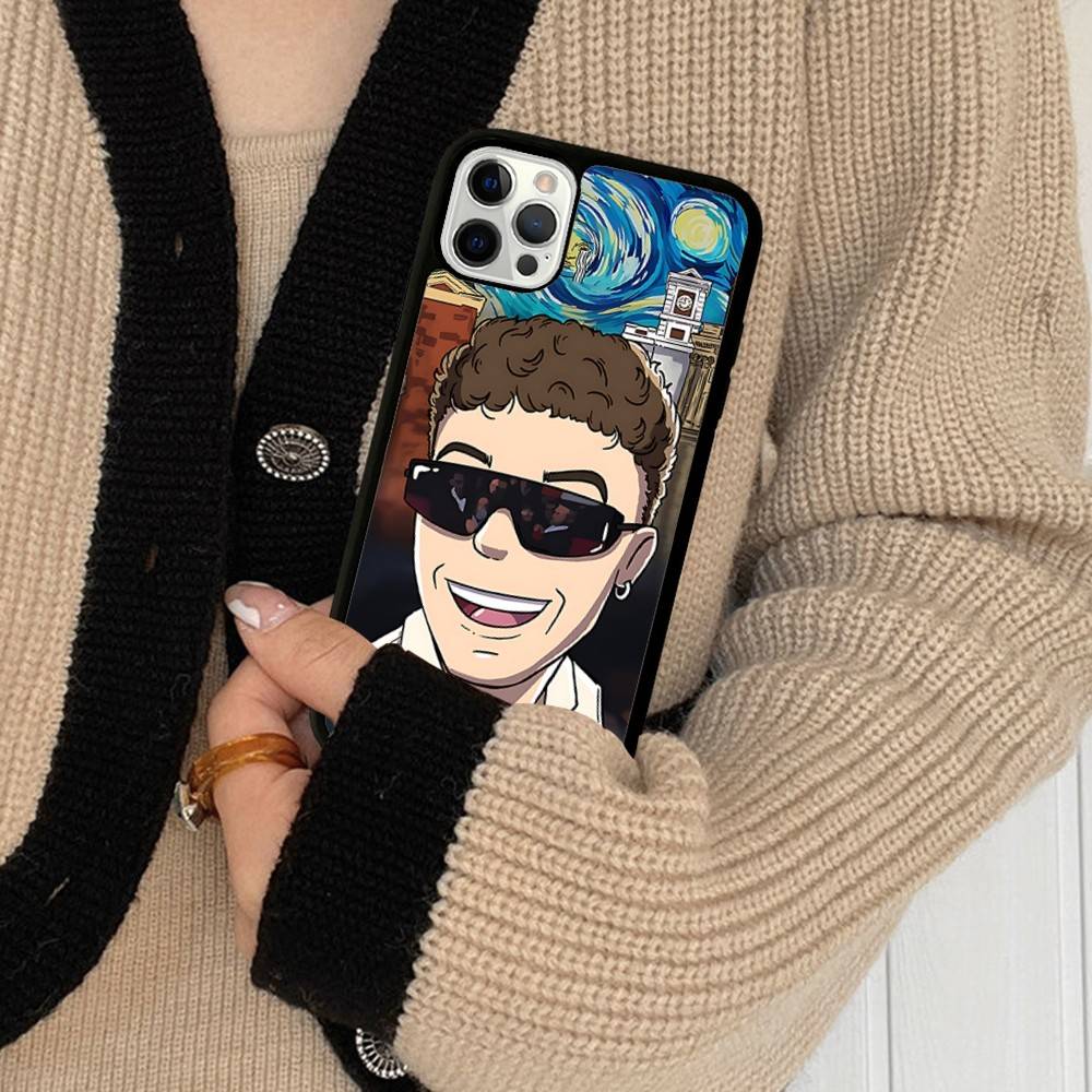 

Singer Q-Quevedo Phone Case For Iphone 16 15 14 13 12 11 Pro Max Plus Shockproof TPU+PC Hard Case iPhone 12