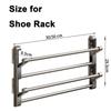 Non Perforated Wall-mounted Rack Multi-layer Shoe Organizer Simple Shoe Rack  Home Storage