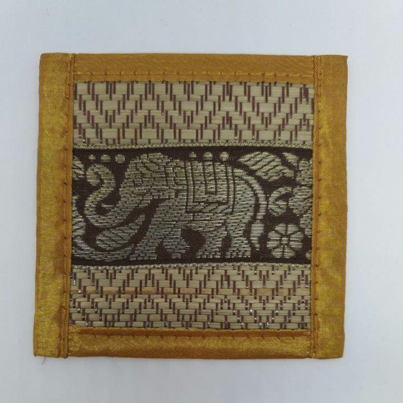 Elefantmattor Dryckunderlägg Thai silkesrörsmattor Matbordsunderlägg Souvenirpresent Present Handgjorda hantverk