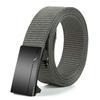 Men'S Toothless Automatic Buckle Woven Canvas Belt Belt Casual Nylon Tactical Pants Belt Military Training Outdoor Belt
