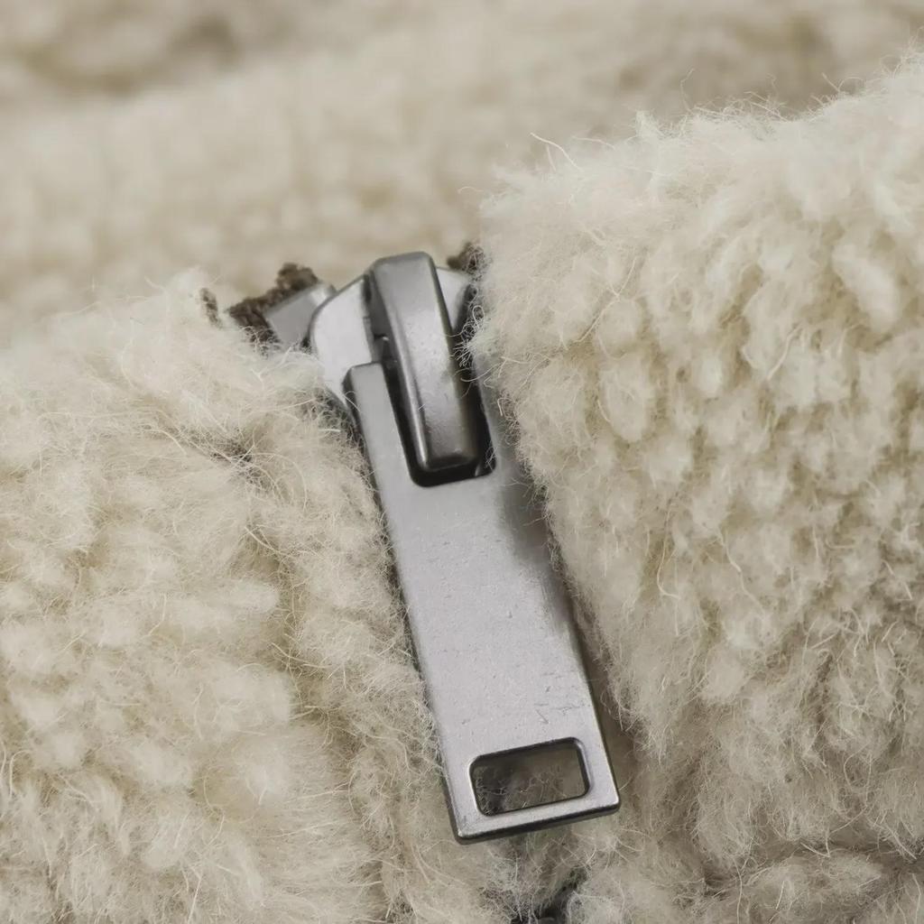 Damen Winterjacke mit Kapuze und Lammfellfutter, Europäischer & Amerikanischer Stil