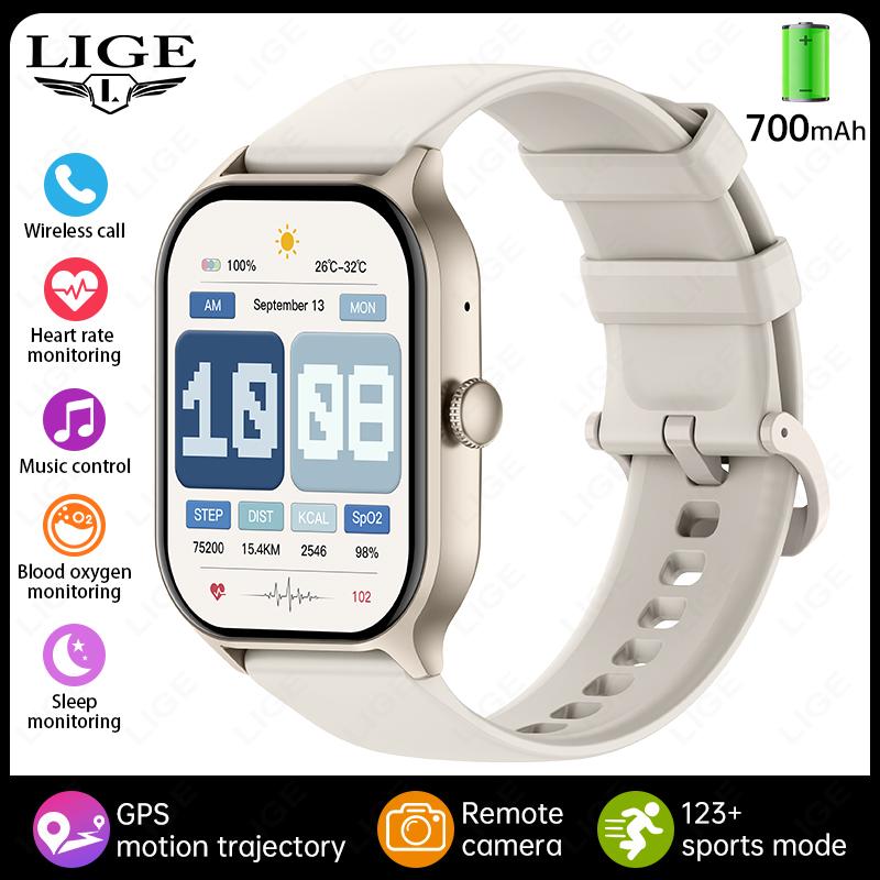 For Android IOS Smart Watch Men Women GPS Motion Trajectory 700mAh Battery Heart Rate Bluetooth Call Smartwatch Waterproof