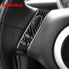 For Mini Cooper Hatch One R50 R53 2001-2006 Steering Wheel Button Sticker Strip Soft Carbon Fiber Car Interior Panel Cover Decal