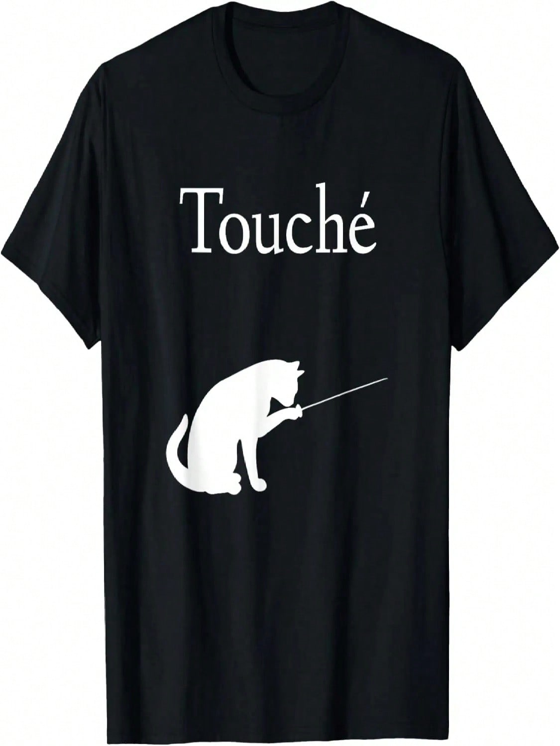 Touche Fencing Cat - Sword Fighting Feline Combat Sport Fun T-Shirt S разноцветный