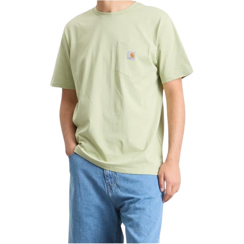 Carhartt WIP Solid Color Crew Neck Drop Shoulder Short Sleeve T-Shirt Men Tops I030434-UVXX