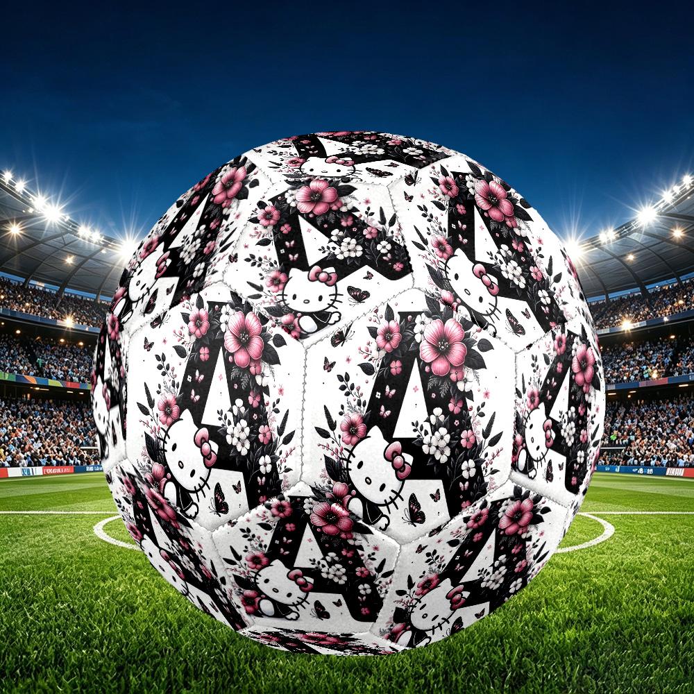 1pc Standard Football Size 5, Soccer Balls, Lovely Cat Pattern Soccer Ball, Machine Stitched, Ball for Training & Outdoor Match
