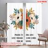 2pcs 2D Flat Printing Drapes Floral Praise Thanks Good Polyester Without Electricity Seasonal Party & Holiday Decor Use for