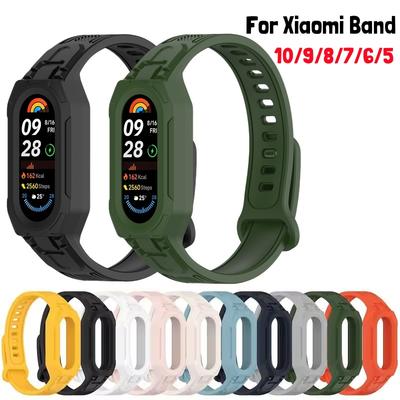 Silicone Strap for Mi Smart Band 9 8 7 6 5 Sports Strap Smartwatches On For Xiomi Band10 Band9 Bracelet Straps