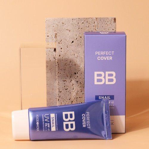 FoodaHolic (1+1) Perfect Cover Schnecken BB Cream 50ml LSF41 / UV-Schutz Tone-Up Glow BB_631373