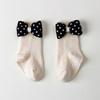 Korean Cute 3D Bow Baby Girls Socks Spring Autumn Soft Cotton Floor Socks Infant Kids First Walkers Newborn Socks