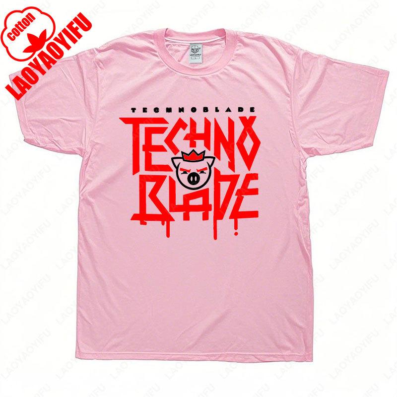 Technoblade Techno Agro Tee Dream Team SMP Merch T-Shirt Herren Damen Tshirt Sweatshirt Hip Hop Kurzarm Cotton Men Camisetas