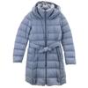 Ultralight Hooded Down Coat M Blue Gray Women Used
