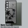 Coconut Tree Pattern Matte Clear Phone Case For Samsung S25 Ultra S24 FE S23 S22 S21 Soft Edge Wireless Charge Magnetic Shockproof Hard PC Back Cover