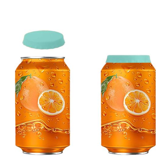 2Pcs Bottle Cover Reusable Silicone Can Lid Cover Leak-Proof Soda Beer Bottle Stoppers for Home Refrigerator