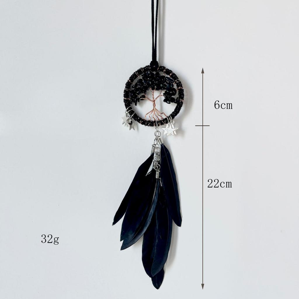 Decorative Tree of Life Dream Chasing Car Pendant Decorative Creative Car Accessories Feather Pendant