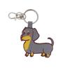 [HINIHAO HI,] 1 Pc Black Dachshund Double-Sided Embroidered Keychain