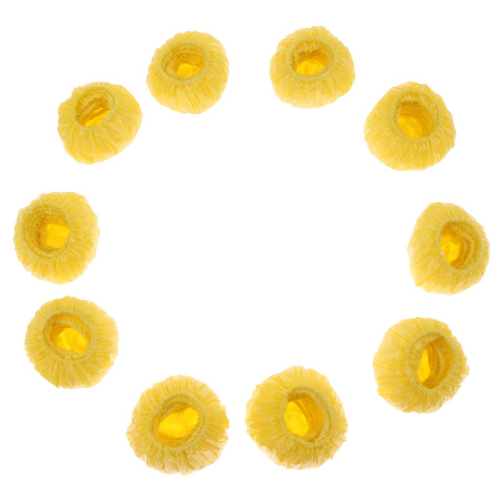 

Disposable Ear Protector Cover for Bath Time Stretchable Plastic Earmuff Tool for Baby Boys Girls жовтий