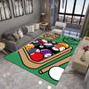 3D Color Black Pool Table Mat Carpet, Billiard Carpet, Ball Sports Carpet, Suitable for Living Room, Floor, Living Room,