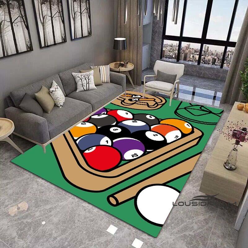 3D Color Black Pool Table Mat Carpet, Billiard Carpet, Ball Sports Carpet, Suitable for Living Room, Floor, Living Room,