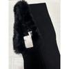 Used New B.M.F Knit Scarf with Fox Fur Black