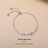 Elegant Zircon Heart Drawstring Bracelet - Luxurious, High-End Jewelry for Women