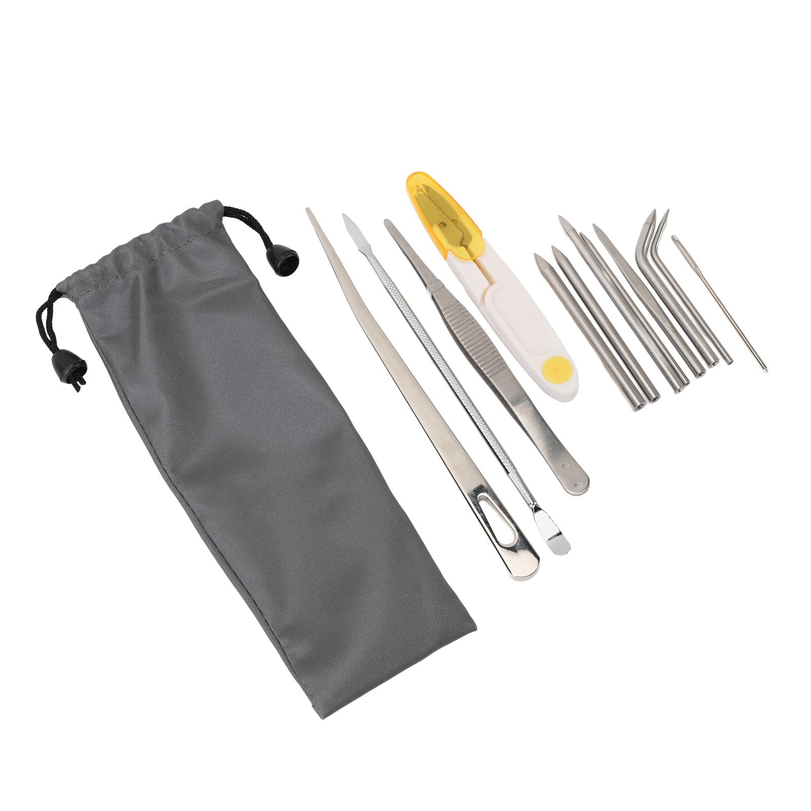 Набор из 12 шт. игл для паракорда из нержавеющей стали с сумкой для хранения для поделок своими руками