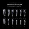 Crystal Nail Extension Molds - 120 Pcs Boxed Nail Tips with Scale for Gel Extensions