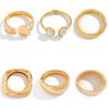 Salircon Exaggerated Punk Smooth Heavy Metal Bangle Bracelet for Women Trend Geometric Open Spring Bangle Party Jewelry Gift