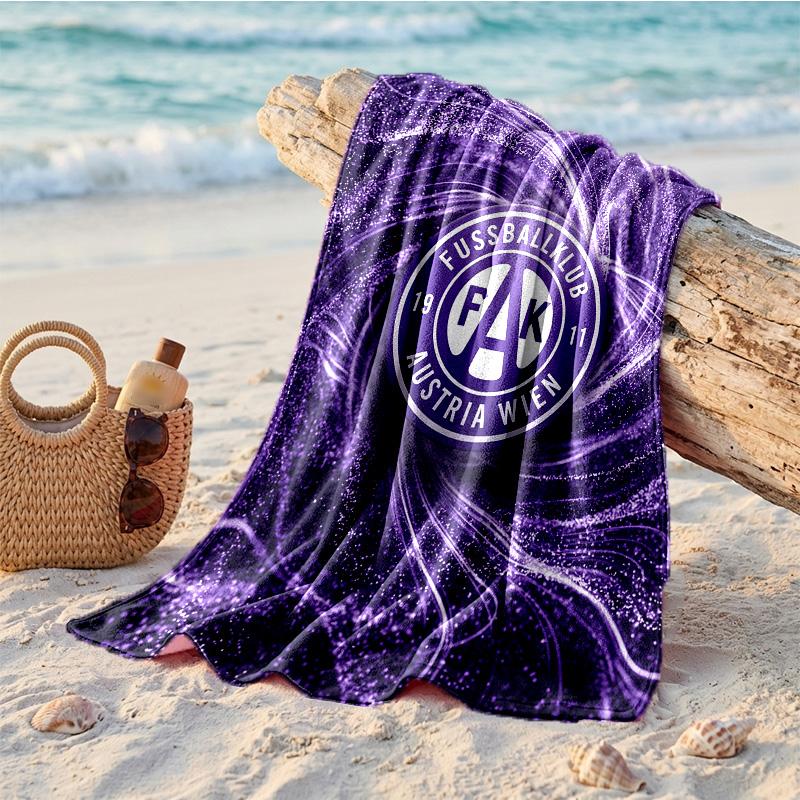 Austria Wien FC Stampa Asciugamano da Spiaggia in Microfibra Asciugatura Rapida Assorbente Asciugamano Grande per Spiaggia Nuoto Viaggio
