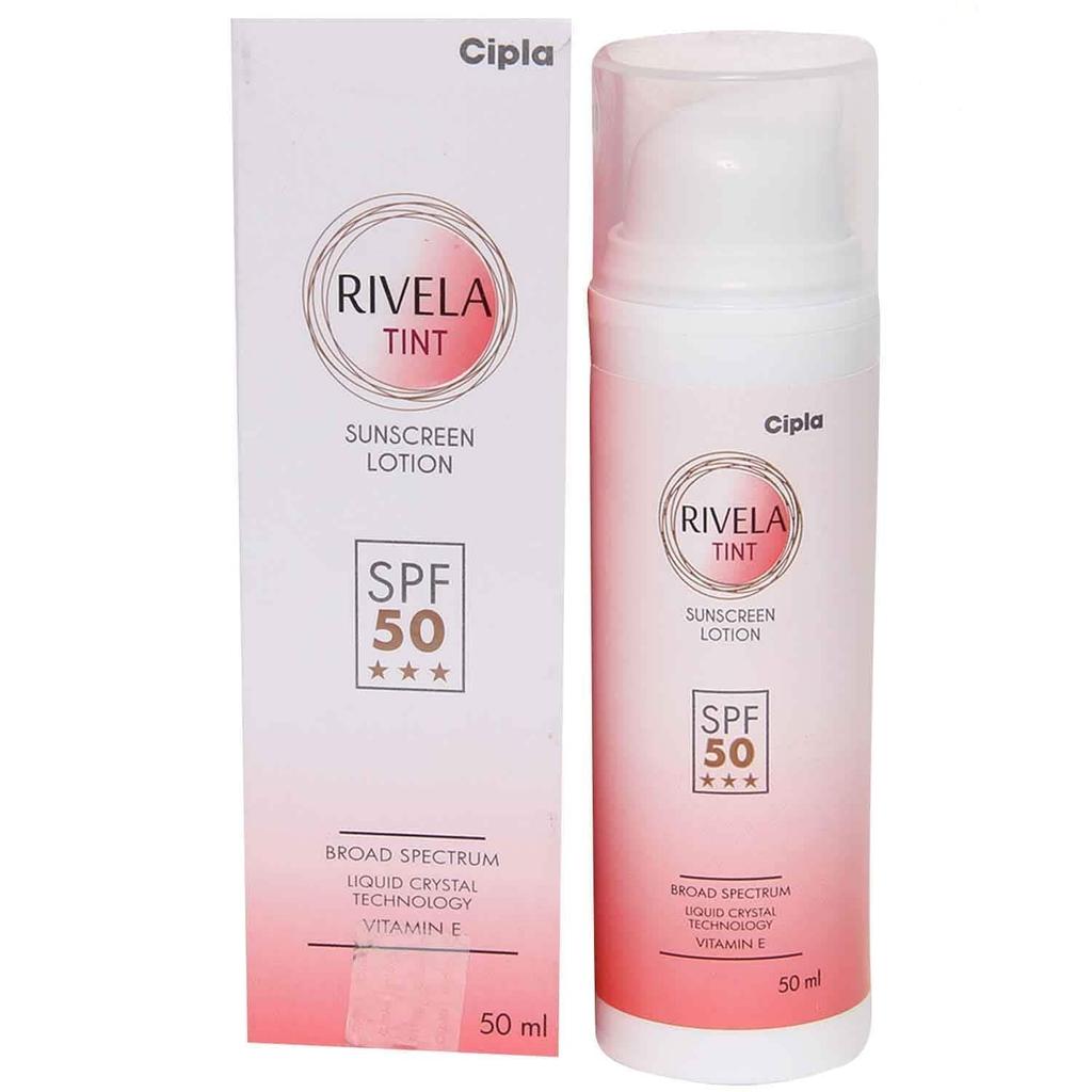 Cipla Rivela Tint Sonnencreme Lotion LSF 50 Breitband-UV-Schutz 50ml 1 Stück