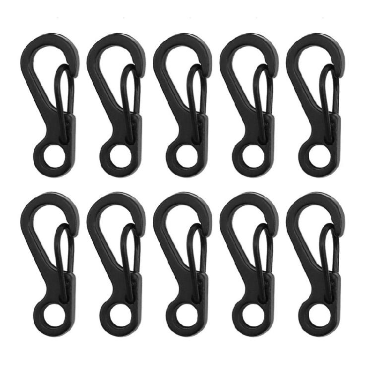 10Pcs Aluminum Alloys Keychain Carabiner Clasp Spring Snap Keyring Hook Backpacks Attachments Hook Hiking Accessory