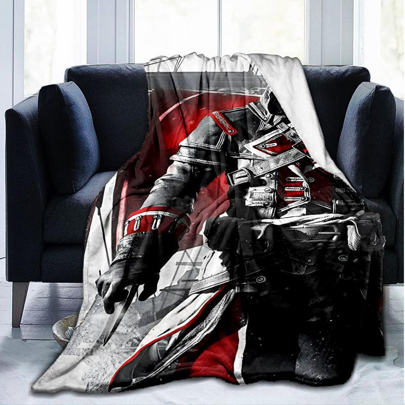1PC Assassin Flannel Blanket, Use for Birthday/Holiday Gift, Soft Blanket for Sofa/Bed/Camping/Office/Tourism Use,All Seasons