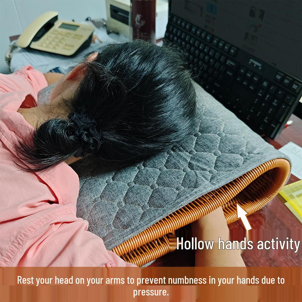 Free Shipping Chinese Style Cervical Neck Support Pillow – Breathable Hand-Woven Rattan, Firm and Adjustable for Home Use
